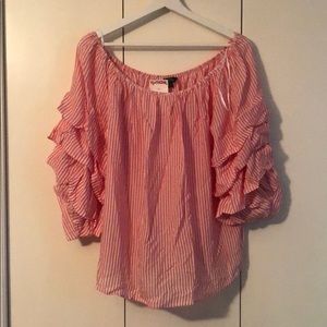 Red/White Striped Top